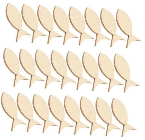 OSALADI 50 Stück Teiliges Holzfisch Deko in Fischform Naturbelassen Zum Basteln Malen Und Kommunion-dekoration Vielseitig Für Diy-anwendungen Holzdeko Für Wand Und Tischgestaltung