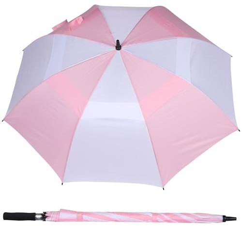 A2Z Golf Paraply Vindbeständig 152 cm Diameter Dubbel Ventilerad Dubbel Topp Super Deluxe Automatisk Öppna Glasfiber Skaft Solskyddad Vind Resistent Utomhus Sport Resa Portabel Skugga Promenadstav