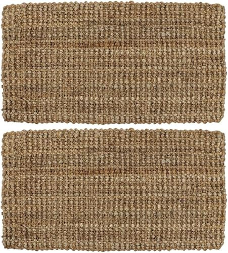 VL Door Mat 60x90cm – Jute Coir Door Mats with Durable Backing and Classic Weave – Heavy Duty Door Mats Outdoor for Mud, Dirt, and Wet Shoes in Entryways, Sheds, Garden or Patio (Pack of 2)
