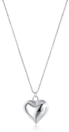 SLUYNZ Collier ras du cou en argent sterling 925 avec pendentif en forme de cœur pour femmes et adolescentes, 42+6.5 cm, Argent sterling, Pas de gemme