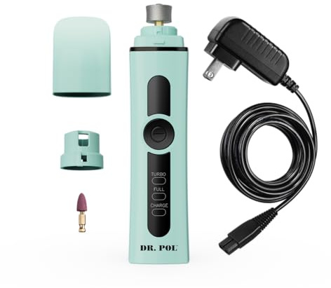 Andis 561123 Dr. Pol Akku-Haustier-Nagelschleifer, Dual-Speed, blau | Feinkörnige & Premium-Finishing-Schleifsteine, ergonomisches Körperdesign, Hunde-Nagelknipser Alternative
