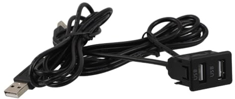 MUELODSIC Presa Di Corrente Connettore Porte USB Efficienza Caricabatterie Universale Pannello Cavo Dispositivi Installazione Tutti - Adattatore Di Prolunga Doppia Porta Per Auto
