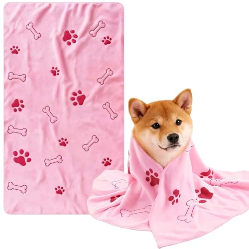 aieieii Dog Towel, Dog Towels for Drying Dogs 60 X 100cm