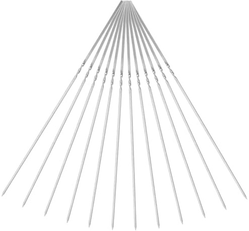 Toyvian 20 Brochetas De Acero Inoxidable Para Barbacoa Resistentes Y Resistentes Para Exteriores