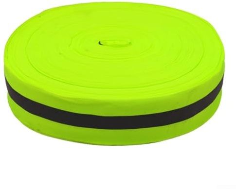 Yhenlovtt Beachvolleyball-Grenzlinie mit reflektierendem Streifen, 100 m x 5 cm, Polyester, Leichtathletik-Bahn, für Outdoor-Sportarten und Veranstaltungen, Grün