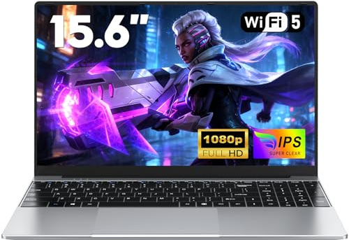 NAIKLULU 15.6 Inch Budget Gaming Laptop i5-7Y54 Processor (1.2 to 3.2 Ghz), 16GB RAM 512GB SSD Gamer Cheap Gaming Laptop 2026 Computer with Backlit Keyboard/TF Card/Touchpad/6000Mah