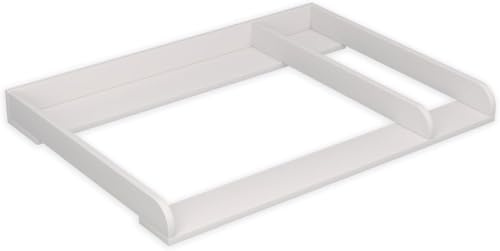 regalik Wickeltischaufsatz mit Teilung für IKEA HEMNES, Wickelkommoden Aufsatz mit Trennfach, 50 cm Tiefe, abnehmbar, mit abgerundeter Front, für Wickeltisch oder Wickelkommode, Weiß, 108 × 78cm