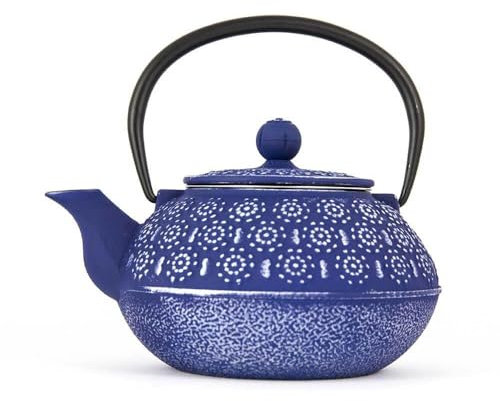 Sens Original - Théière fonte fleur bleu mauve 80cl - - Sens Original - bleu