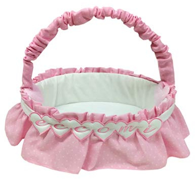 Fiocco Nascita Cesto Nascita Porta prodotti Rosa Eccomi