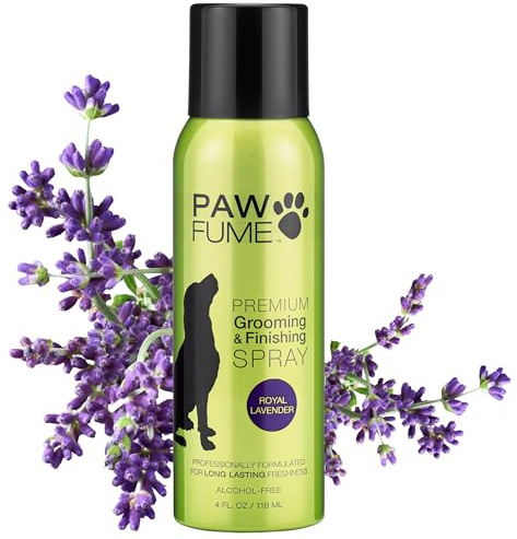 PAWFUME Dog Detangler Grooming Spray, Royal Lavender, 1-Pack – Keeps Pups Fresh All Day – Hypoallergenic, Alcohol-Free, Detangling & Moisturizing – Salon-Quality Dog Necessities for Coat & Fur Care