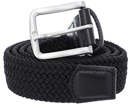 Vanzetti Stretch-Bandgürtel Gürtel Herren 35 mm schwarz Jeansgürtel (110)