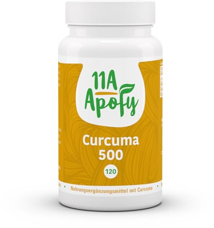 Curcuma 500, vegan, mit Piperin für eine verbesserte Aufnahme, Vitamin B6 unterstützt das Immunsystem, 120 Kapseln
