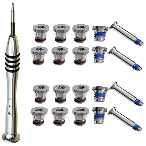 2 Sets Replacement Screws with Screwdriver for MacBook Air 13 inch A1369 A1466 2010 to 2017, Unibody Bottom Case Cover P5 Pentalobe Repair Replacement Tool Kit Notebook Laptop PC Computer Screw