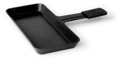 Stöckli Doppelpfännchen Pizzagrill-Pfännchen in Doppelter Breite mit hohem Rand, Farbe: Anthrazit, Maße: 1.3 x 21 x 10.5 cm, 0028.051