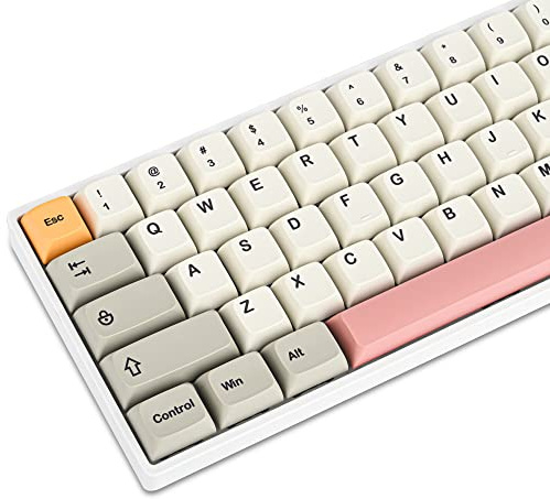 PBT Keycaps 60% Dye-Sub XDA 134 Retro Keycaps for Cherry MX Gateron Kailh Switches Mechanical Gaming Keyboard (Retro 9009)