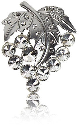Gloop Broche Femme, magnétique, avec Strass, pour vêtements, écharpe, poncho, Métal