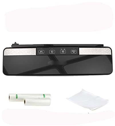 HMTE Vacuum Sealer V2 125W Built-in Cutter Automatic Food Packaging Machine Best Vacuum Packaging Machine For Kitchen (Color : Bundle 2, Plug Type : 220V) (Bundle 3 220V)