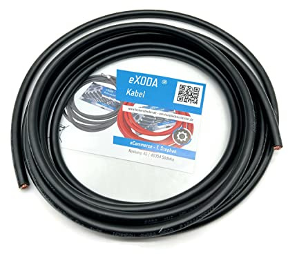 Exoda câble de batterie 25 mm² 5m noir H07V-K25 résistant à la chaleur 70 d | Câble de batterie, section 25 mm², longueur 5 m, résistant à la chaleur jusqu'à 70 degrés, traitement flexible, transmission