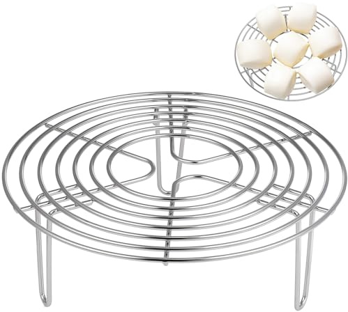 Cabilock Vaporera Microondas Rejillas De Enfriamiento Redondas para Y Hornear Rejilla De Vapor De Inoxidable Rejilla De Enfriamiento De Circular para Freidora De Aire Soportes Microondas