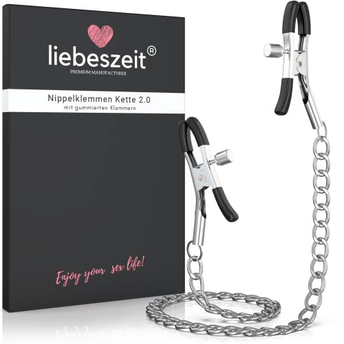 LIEBESZEIT© Nippelklemmen Brustwarzen - NEUHEIT 2025 - Einstellbare Nippel Klemmen Nipple Clamps SM Fetisch Sexspielzeug für die Frau Mann Paare BDSM Toys Sextoys Bondage Sex Spielzeug Set Nippelkette