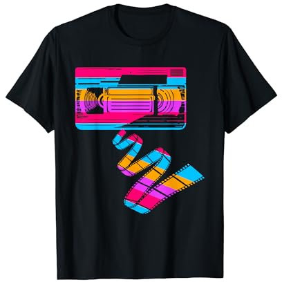 Reproductor de casete de vídeo retro época cinta mixta película vintage Camiseta