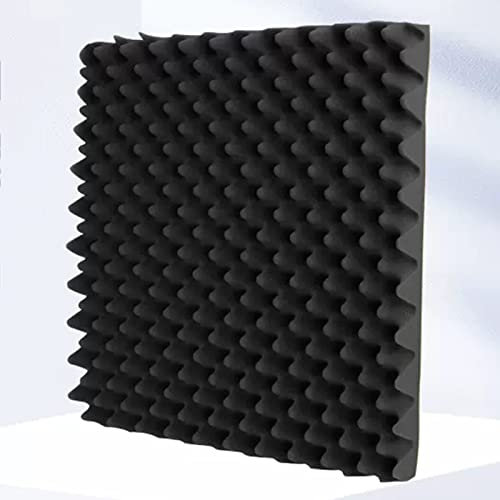 XILYZMO Akustikpanel, Akustik Schaumstoff-Paneele, Feuerbeständig Akustik-Paneele, Hohe Dichte Widerstandsfähig Schalldämmende Polsterung, Für Studios Aufnahme (Farbe : Schwarz, Größe : 10pcs)