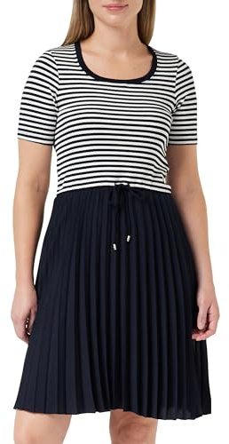 Tommy Hilfiger Damen 5x2 Rib Cnk Pleated Knee DRS Ss Ww0ww42467 Fit & Flare Kleider (1er Pack)