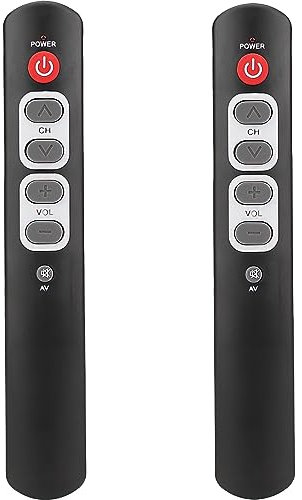 Lelukee Telecomando per Apprendimento a 6 Tasti Grandi, Universale, Programmabile, per Anziani e Anziani, per TV, STB, DVD, HiFi, Dispositivi IR (Confezione da 2)