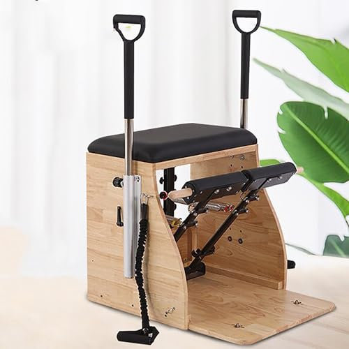 BDJSN Split-Pedal-Stabilitäts-Kombistuhl, Balance-Stuhl, Stabilitäts-Pilates-Pro-Stuhl-Ausrüstung, Mit Griffen Und Bungee-Seilen Für Heim- Und Studio-Workouts