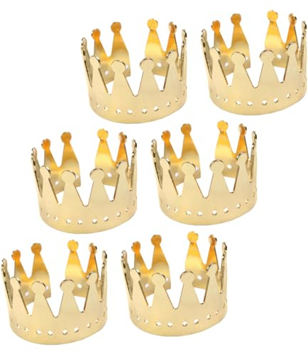 Zerodeko 18 STK Krone Serviettenring Hochzeitstischdekoration goldene Serviettenschnallen Party Papierbecher Golddekor Krone Serviettenschnallen zarte Serviettenverschlüsse Kuchen schmücken