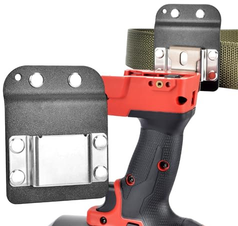 Lamborsafe Drill Holder Clip for Tool Belt, Heavy Duty Holster Up to 2 Belt, Slim Hook for Cordless Impact, Nailer