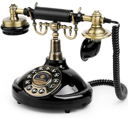 Audio Guest Book Wedding Phone, Audio Messages Guest Book Record Customized Audio Messages Audio GuestBook, Wedding Birthday Party Audio Message Voicemail, Vintage Style Guest Book (Black A)
