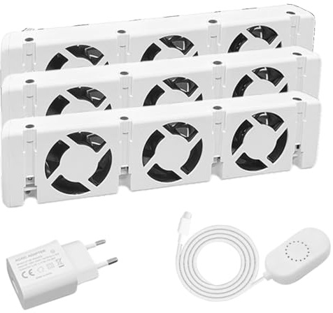 AVOID Heizkörper Ventilator Set Von 3 - Geliefert Mit Thermostat Heizung - Smart Air Technologie - Radiator Ventilator Lösung für Nachhaltigkeit in Ihrem Zuhause
