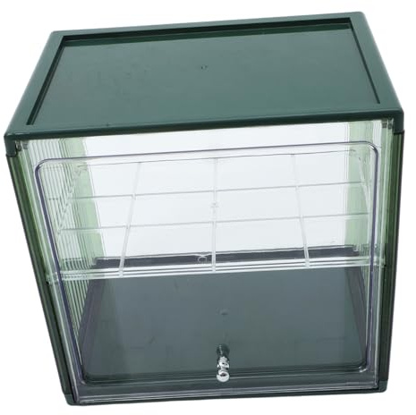 Ciieeo Bread Box Plastic for Kitchen Countertop Double-layered with Large Capacity and Easy to Clean Design, for Bakery Bread Storage and Organization