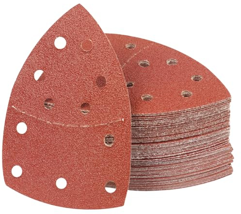 PMIQSA 90 Piezas Triángulo de Lijado Delta 80 Grano
