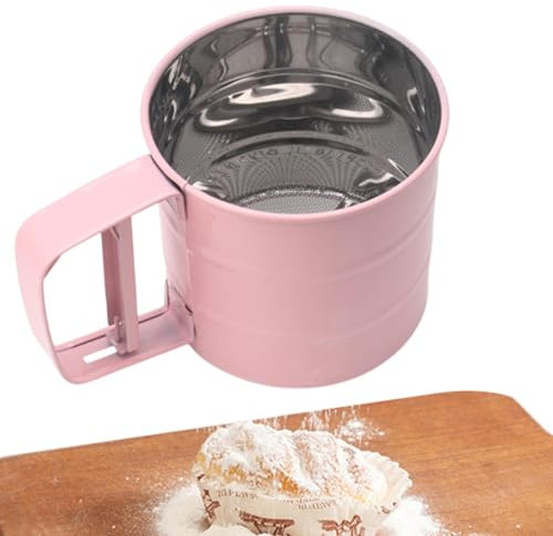 Backmehlsieb, Handmehlsieb, Mehlsieb mit Tasse, Sieben Mehl zum Backen, Mehlsieb mit Griff, manuelles Mehlsieb, Mehlsieb für Küche, Sieb für trockene Zutaten
