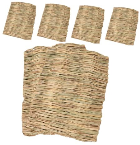 EXHUMKY 6St Einstreu für Kaninchen Meerschweinchenkäfig Hasen-Essentials Kaninchen Heu meerschweinchen zubehör kaninchenstreu Strohmatte für Haustiere Zubehör für Chinchillakäfige Gras