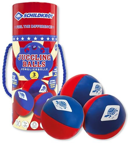 Schildkröt Jonglierbälle 3er Set I Ø 6 cm I perfekt ausbalancierte Juggling Balls I Jonglierset für Anfänger und Fortgeschrittene