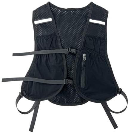 Joggingdagväska med fickor, andningsbar löpning fuktväst, 43 cm förtjusande bergsklättring cykling fitness, lätt utomhus sport väst för resor camping