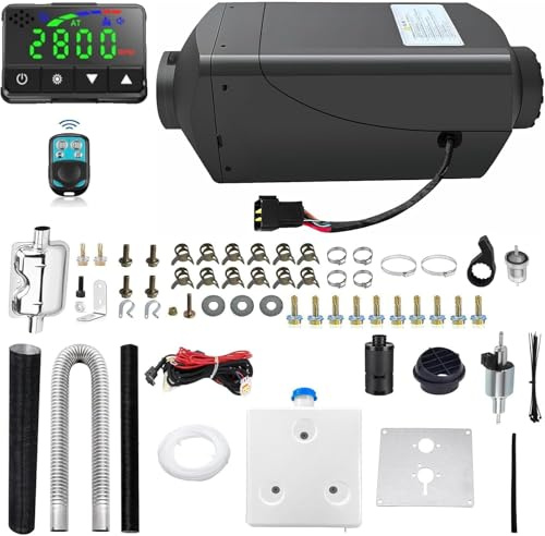 ZHIBANG Diesel Air Heater Unique Intelligent 12V/8KW Parking Heater,Diesel Heater with Digital Display Screen 9L Fuel Tank and Muffler,Suitable for RV,Trailer,Truck,Boat (ZB-017)