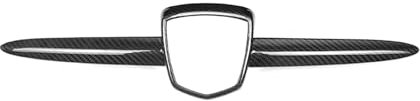 Griglia Anteriore Per Fiat 500 595 695 Per Abarth 2008-2024 Vera Fibra Carbonio Secco Griglia Anteriore Auto Emblema Pannello Cornice Copertura Trim Decorativo Griglia del Radiatore(Style B)