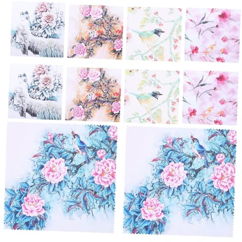 FUNNETOYU Lot de 10 Chiffons en Fibre Fine pour Lunettes et Écrans, Nettoyage sans Traces, Tissu Polyester Doux pour Surfaces Délicates et Montres, Magasin de Lunettes