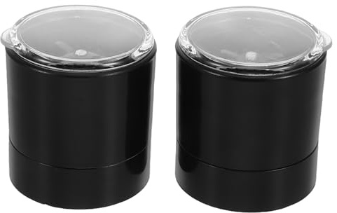 Amosfun 2pcs Stainless Steel Salt Pepper Grinder Caps Top Lids Manual Mill Replacement Covers for Sea Salt Pepper Mills Adjustable Grinding Mechanism Compact Kitchen Spice Accessory