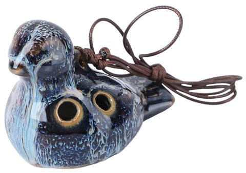 ULTECHNOVO Ocarina Forma de Pájaro Diseño Ergonómico Portátil y Fácil de Aprender para Principiantes y Músicos Profesionales Instrumento Musical Decorativo con Cuerda de Color Aleatorio