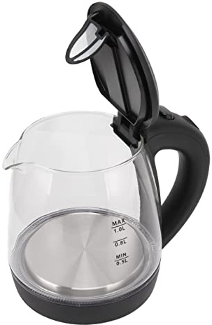 TOPINCN Bollitore Elettrico 2000 W Bollitura Rapida Bollitore in Vetro LED a Luce Blu da 1 Litro con Spegnimento Automatico Protezione Contro L'ebollizione per caffè, tè, Acqua Calda