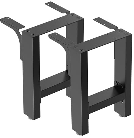 Wiltec Base per panche verniciatura a polvere nero 30x43cm Telaio quadrato panca
