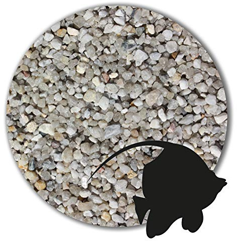 Anbobo 12,5 kg Aquariumsand Aquariumkies Aquariensand hellgrau große Auswahl 10 Körnungen (3,15-5,6 mm)