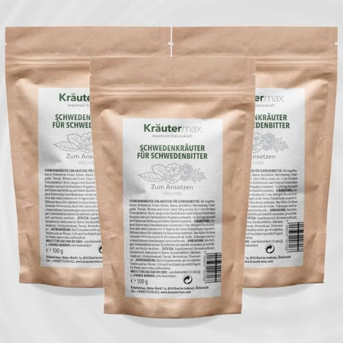 Schwedenkräuter Ansatz Ansatzmischung Zum Ansetzen von 2 Liter Schwedenbitter 3 x 100 g