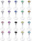 AceFun Lippenpiercing stecker 16G Tragus Ohrringe Retainer klar Labret Piercing Monrone Piercing 20 Stück bioflex Flexibles Acryl 2,5 mm CZ Gem
