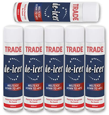 Morgan's Trade De icer Spray For Car Windscreen- Fast Acting Melts Ice and Frost Quickly For Windows/Mirrors- Operates at -15°c and Prevents Re-Freezing- (Pack of 6)